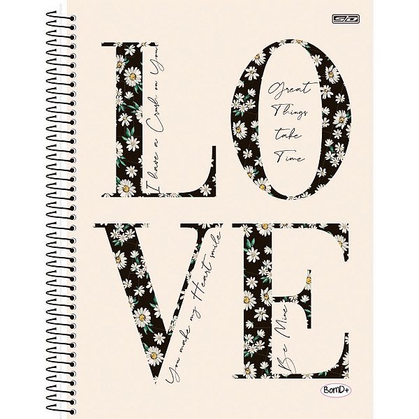 Caderno 10x1 capa dura bom d+ feminino 160f - animativa (pct.c/04)