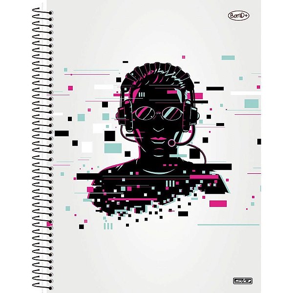 Caderno 15x1 capa dura bom d+ masculino 240f - animativa (pct.c/02)