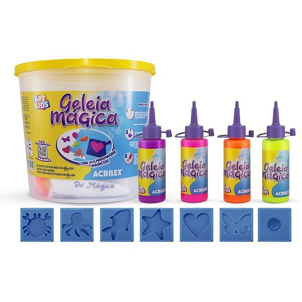 Slime geleia magica 4 cores sortidas - acrilex (unidade)