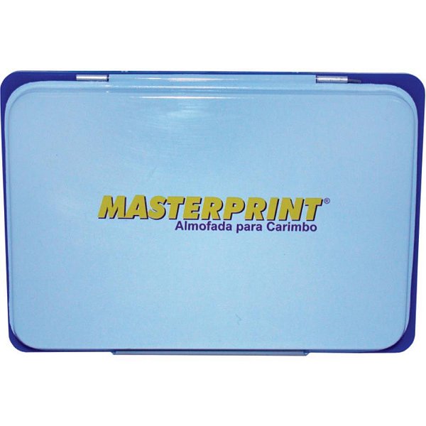 Almofada carimbo n.3 mp 772 azul tampa metal - masterprint (unidade)
