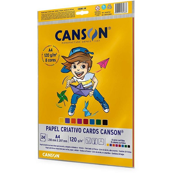 Bloco para educacao artistica criativo a4 120g 24fls 8cores - canson (bloco)