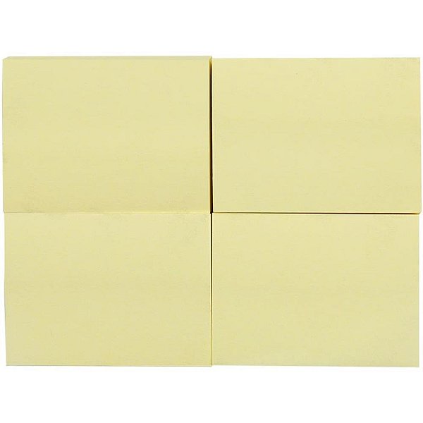 Bloco de recado autoadesivo 38x50mm amarelo 4blocosx100fls - maxprint (unidade)