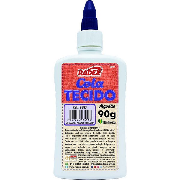 Cola pano cola pano e tecido 90g. - radex (unidade)