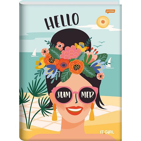 Caderno brochurao capa dura it girl 96fls. - jandaia (pct.c/05)