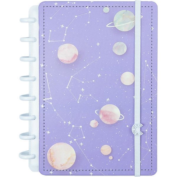 Caderno inteligente a5 purple galaxy by gocase 80fls - caderno inteligente (unidade)