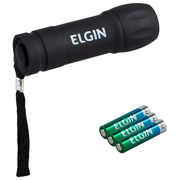 Lanterna 9 leds portatil c/3 pilhas aaa - elgin (unidade)