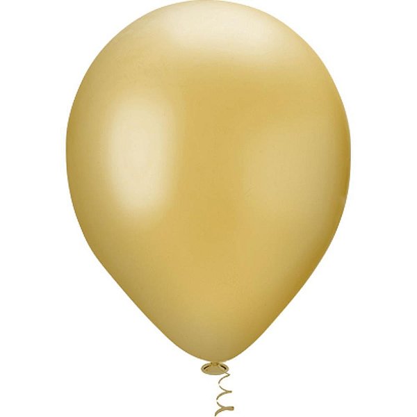 Balao 5 liso pérola ouro - riberball (pct.c/25)