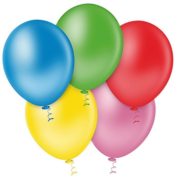 Balao 5 liso sortido - riberball (pct.c/50)