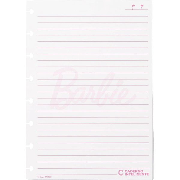 Caderno inteligente refil a5 by barbie pautado 90g 50fls - caderno inteligente (pacote)