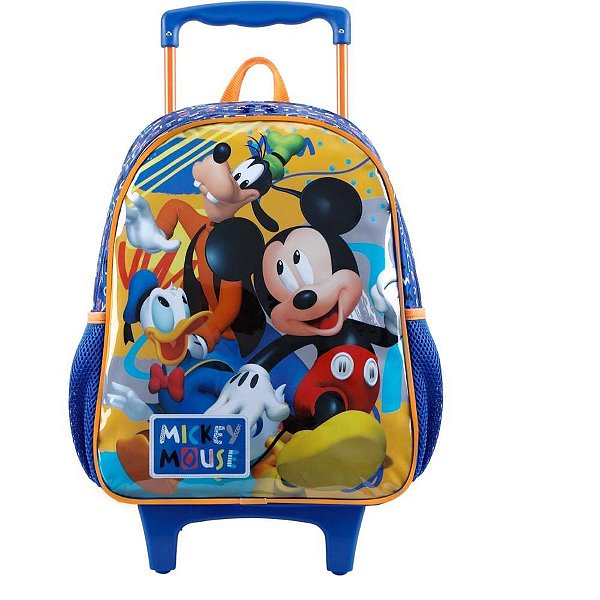 Mochila infantil com rodinha mickey x1 - xeryus (unidade)