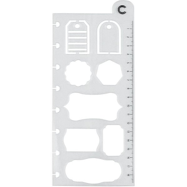 Caderno inteligente regua stencil criativa 93x190mm - caderno inteligente (unidade)