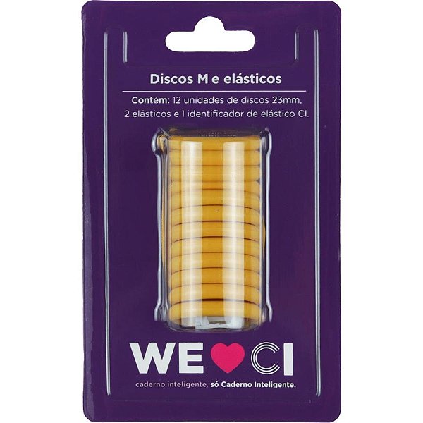 Caderno inteligente discos grande 31mm 12discos+elast am - caderno inteligente (kit)
