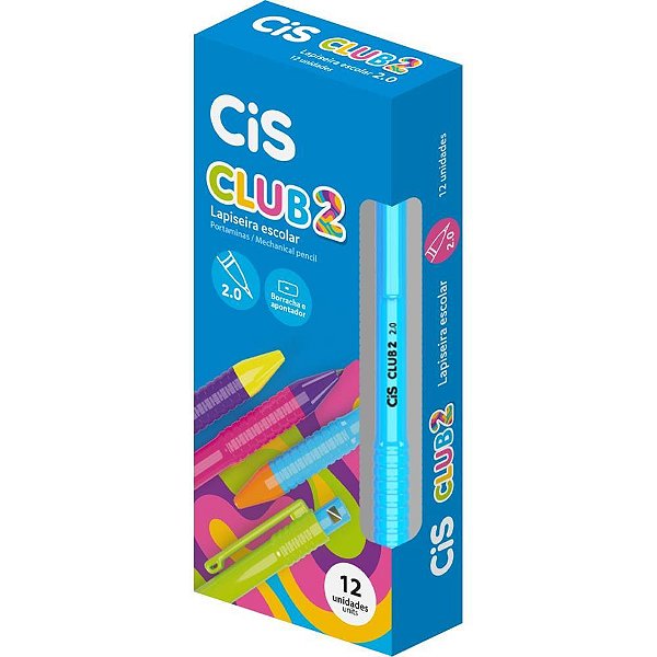 Lapiseira 2.0mm cis club 2.0 - 4 cores sortida - sertic (cx.c/12)