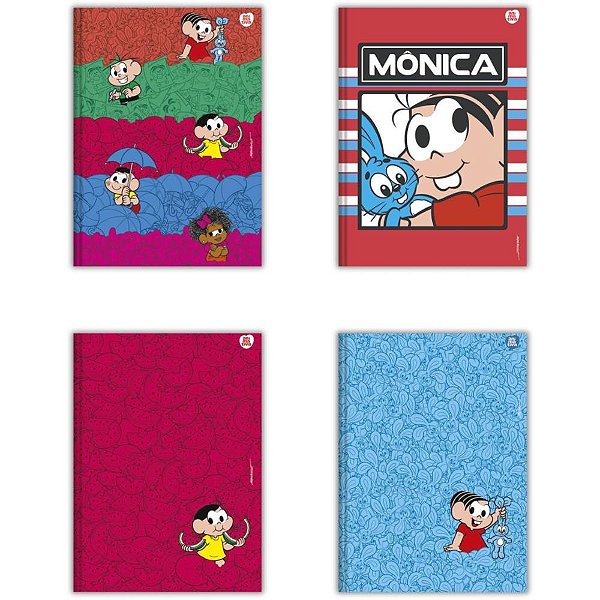 Caderno brochurao capa dura turma da monica 80f - animativa (pct.c/05)