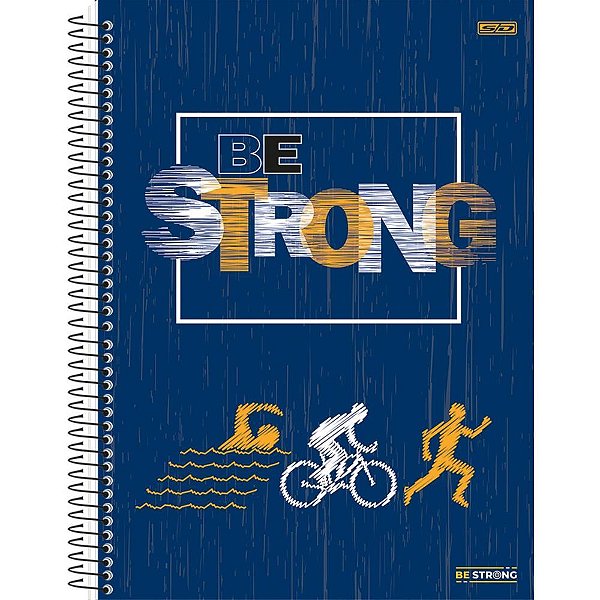 Caderno 15x1 capa dura be strong 240f - animativa (pct.c/02)