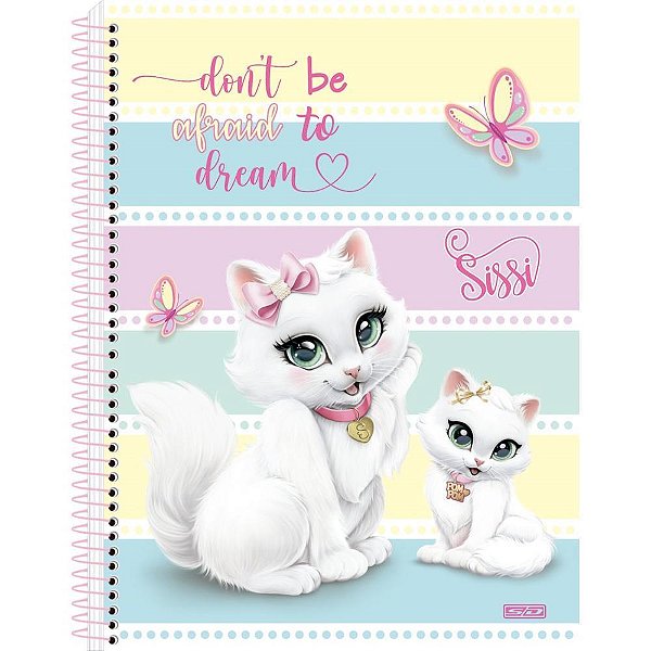 Caderno espiral 1/4 capa dura sissi 80f - animativa (pct.c/10)