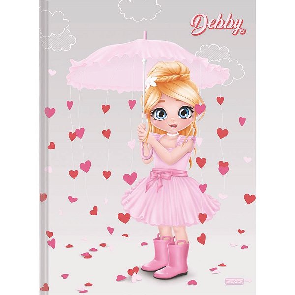 Caderno brochurao capa dura debby 48f - animativa (pct.c/10)
