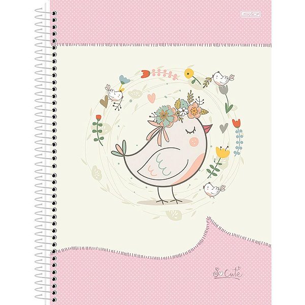 Caderno espiral 1/4 capa dura so cute 80f - animativa (pct.c/10)