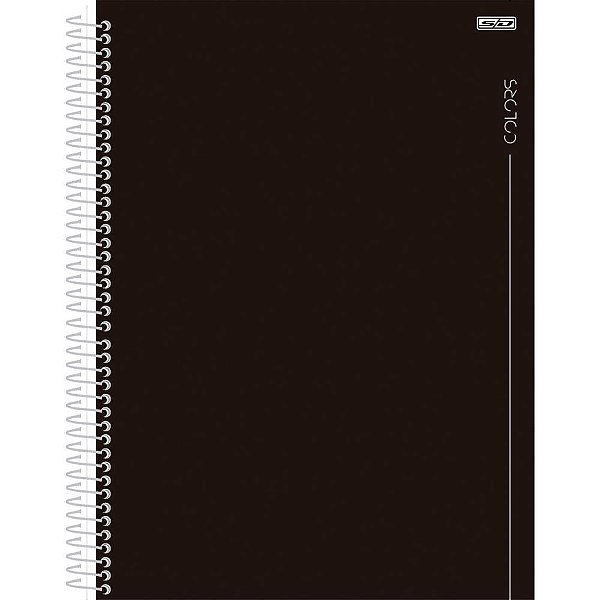 Caderno 10x1 capa dura colors preto 160f - animativa (pct.c/04)