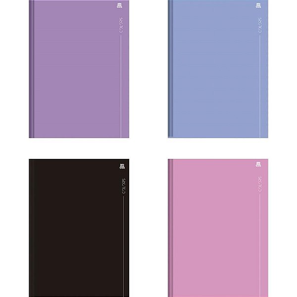 Caderno brochurao capa dura colors 80f - animativa (pct.c/05)