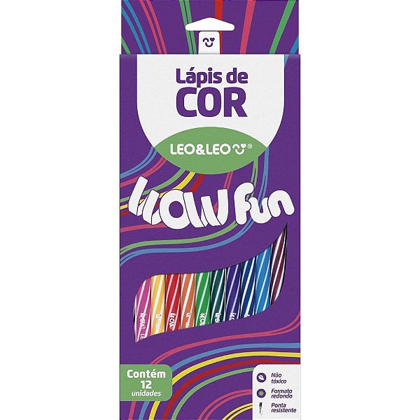 Lapis de cor redondo wow fun 12cores - leonora (pct.c/06)