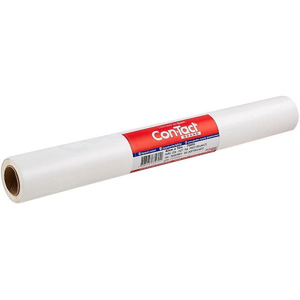 Contact liso 45cmx10m brilho branco - contact (rolo)