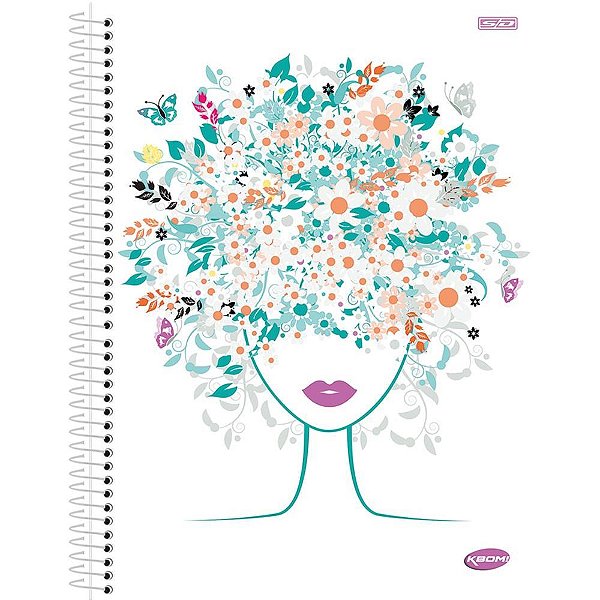 Caderno 20x1 capa dura kbom feminino 400f - animativa (pct.c/02)