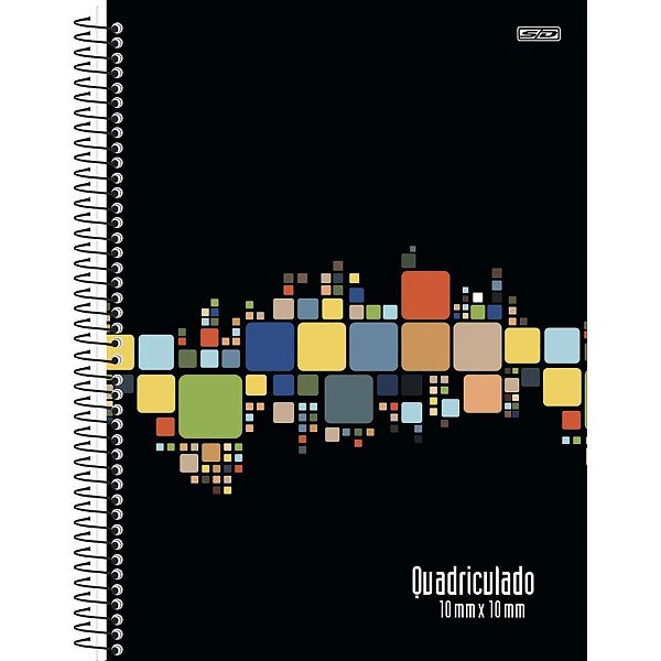 Caderno quadriculado univers. 10mmx10mm espiral cd.80f - animativa (pct.c/04)