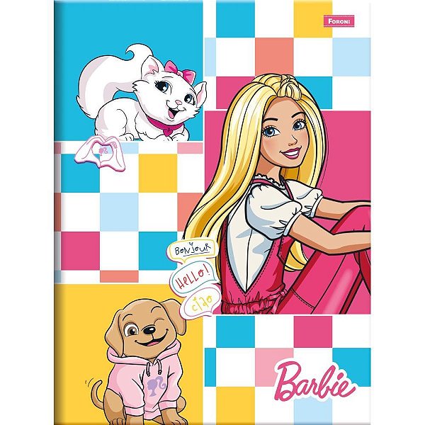 Caderno brochurao capa dura barbie 48f - foroni (pct.c/05)