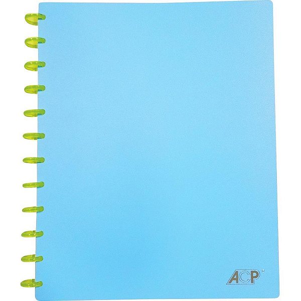 Pasta catalogo a4 candy pp 30 env. azul/verde - acp (unidade)