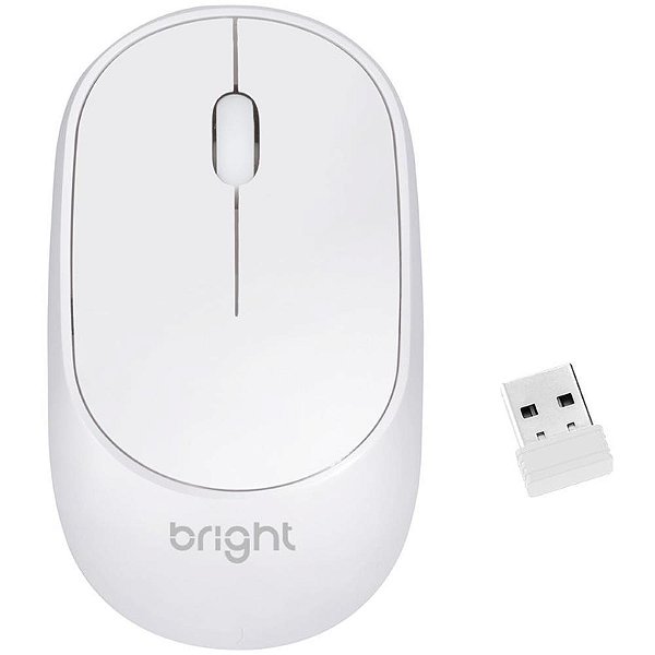 Mouse optico sem fio 1000dpi 2,4ghz usb 2.0/5w br - bright (unidade)
