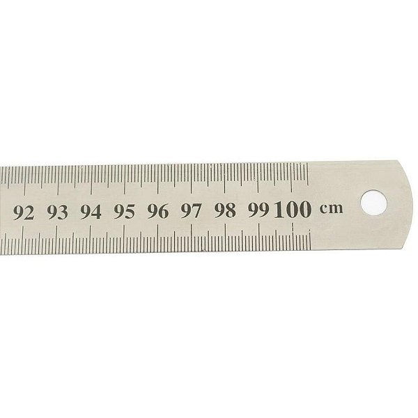 Regua de aco inox 100cm. - maxcril (unidade)