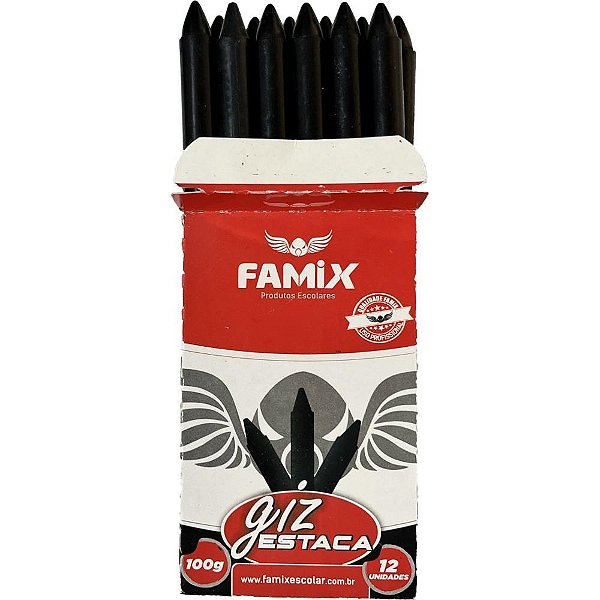 Lapis estaca preto 100g - famix (duzia)