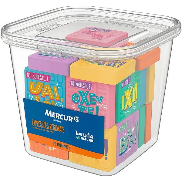 Borracha decorada expressoes regionais sortida - mercur (pote-26)