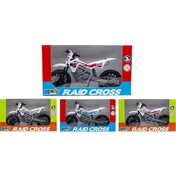 Moto raid cross 21,2x6,5x12,3cm (s) - kendy brinquedos (unidade)