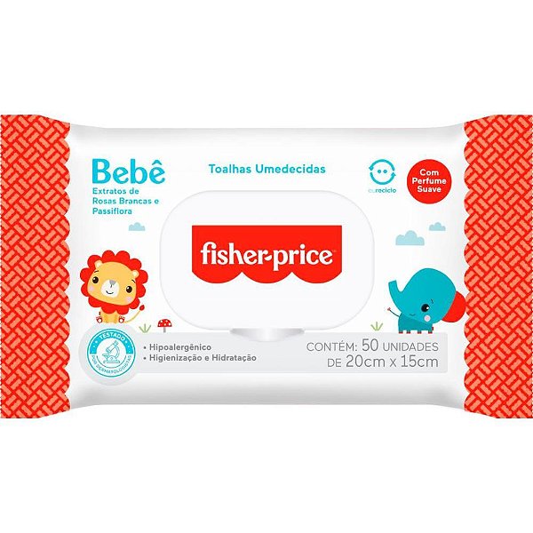 Toalhas umedecidas fisher-price c/perfume 50fls. - hygieline (unidade)