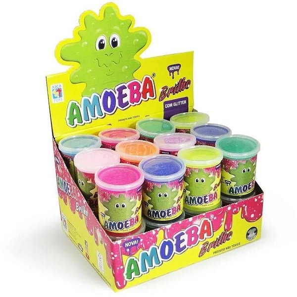 Slime amoeba brilho 110g (s) - asca toys (dp.c/12)