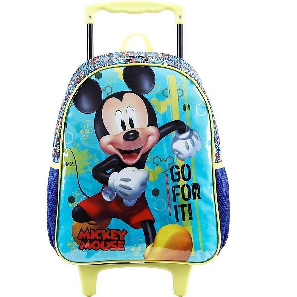 Mochila infantil com rodinha mickey x2 - xeryus (unidade)