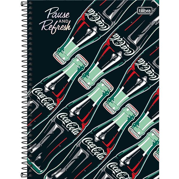 Caderno 01x1 capa dura coca cola connect 80fls - tilibra (pct.c/04)