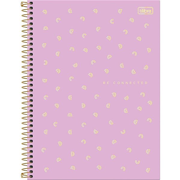 Caderno 10x1 capa dura neon connect fem. pp 160fls. - tilibra (pct.c/04)