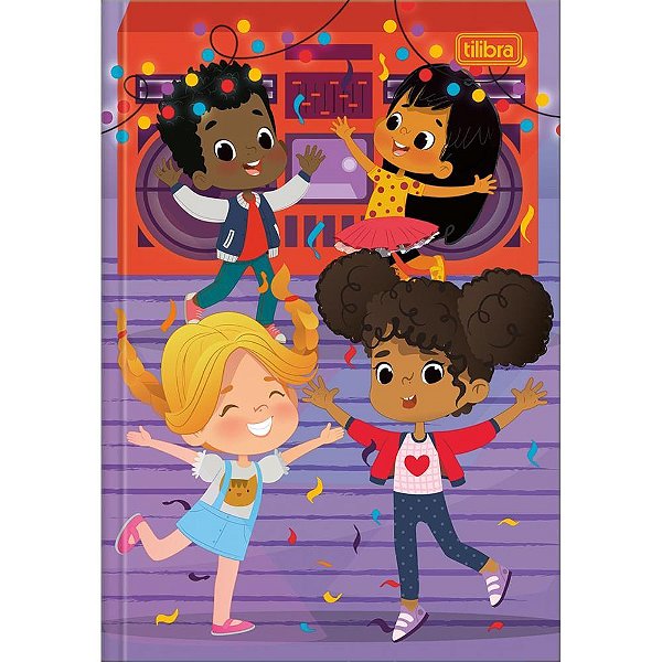 Caderno brochura 1/4 capa dura kids 48fls. feminino - tilibra (pct.c/15)
