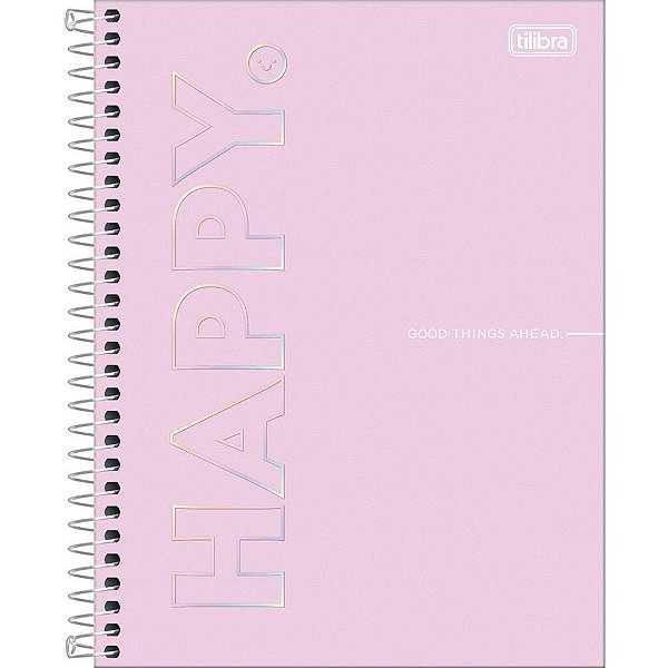 Caderno 01x1 cp.dura colegial happy 80fls. - tilibra (pct.c/04)
