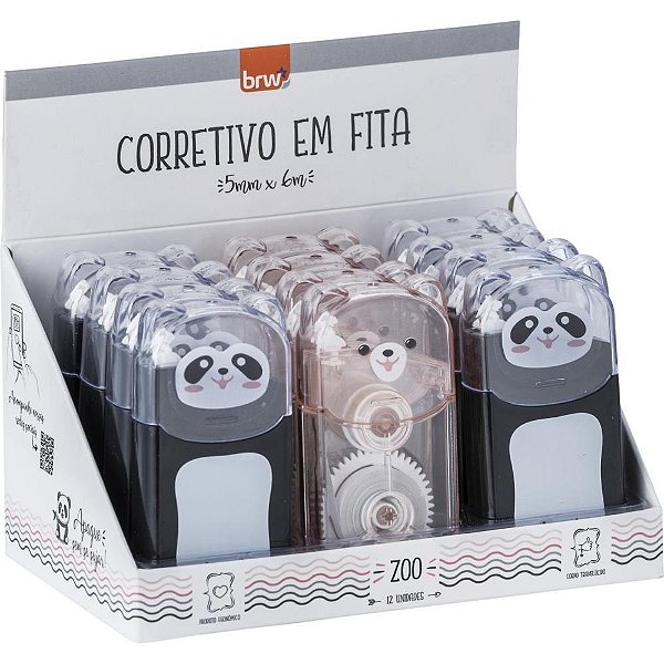 Corretivo em fita zoo 5mmx6m 2 cores (s) - brw (dp.c/12)