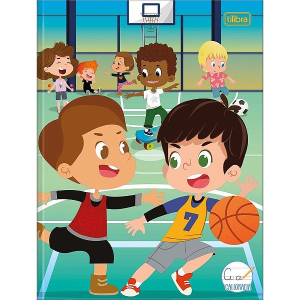 Caderno caligrafia capa dura kids 40fls brochura masculino - tilibra (pct.c/08)