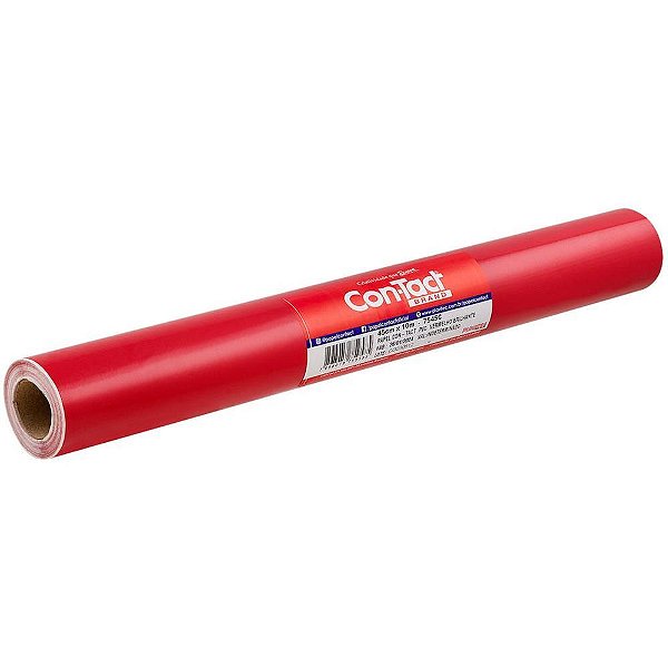 Contact liso 45cmx10m brilho vermelho - contact (rolo)