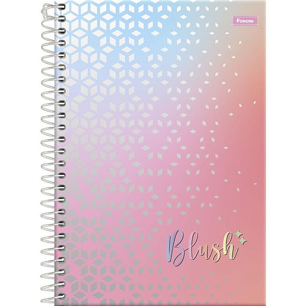 Caderno espiral 1/4 capa dura blush 80f - foroni (pct.c/05)