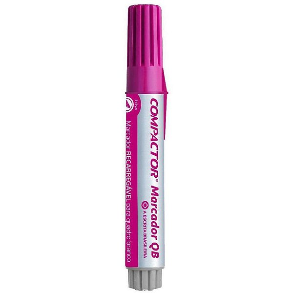Pincel quadro branco qb recarregavel rosa - compactor (cx.c/12)