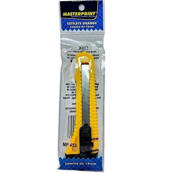 Estilete largo mp 451 c/embalagem individual - masterprint (cx.c/24)