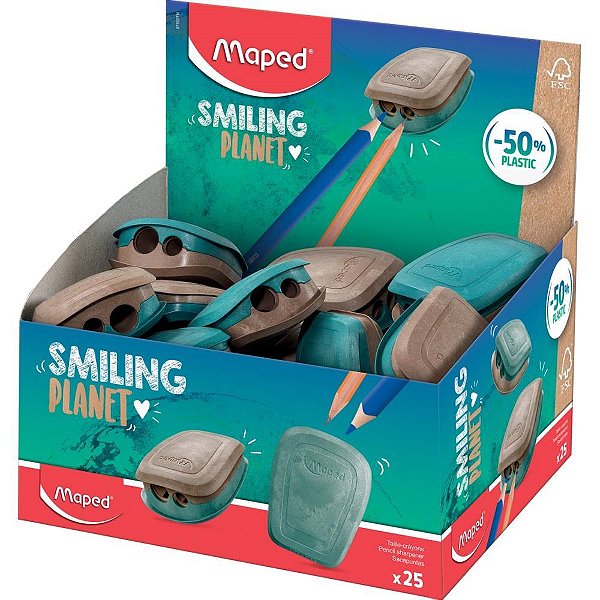 Apontador com deposito 2 furos pulse smiling planet - maped (dp.c/25)