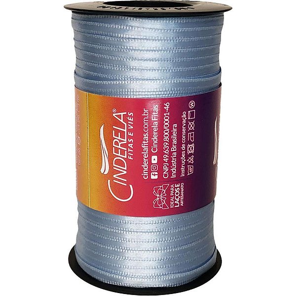 Fita de cetim 04mm 100m. azul claro - cinderela (unidade)